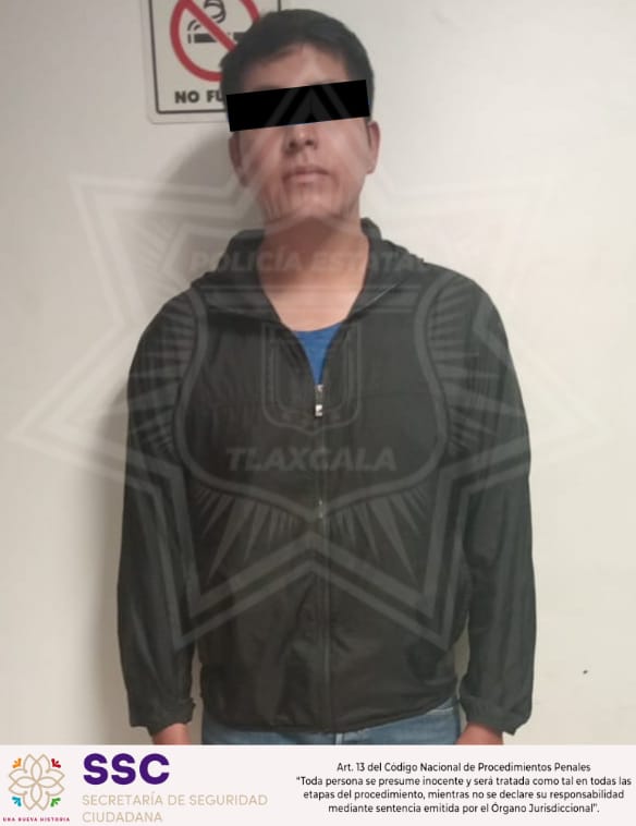 Policía Estatal asegura en Totolac a un joven por portación ilegal de un arma